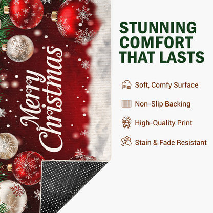 Christmas Area Rug Snowfall Wishes & Christmas Glow
