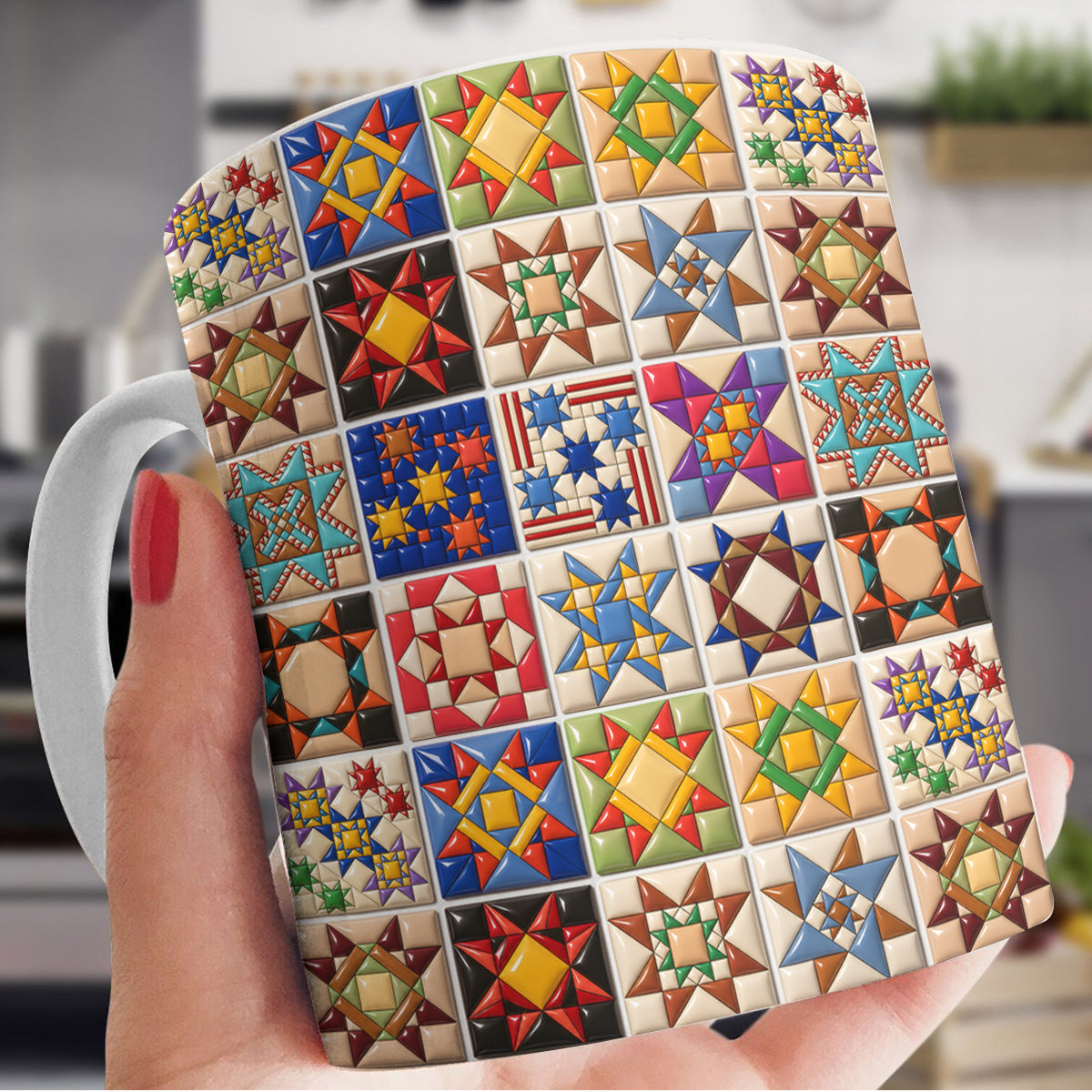 Sewing Lover Ceramic Mug Prairie Star Quilt