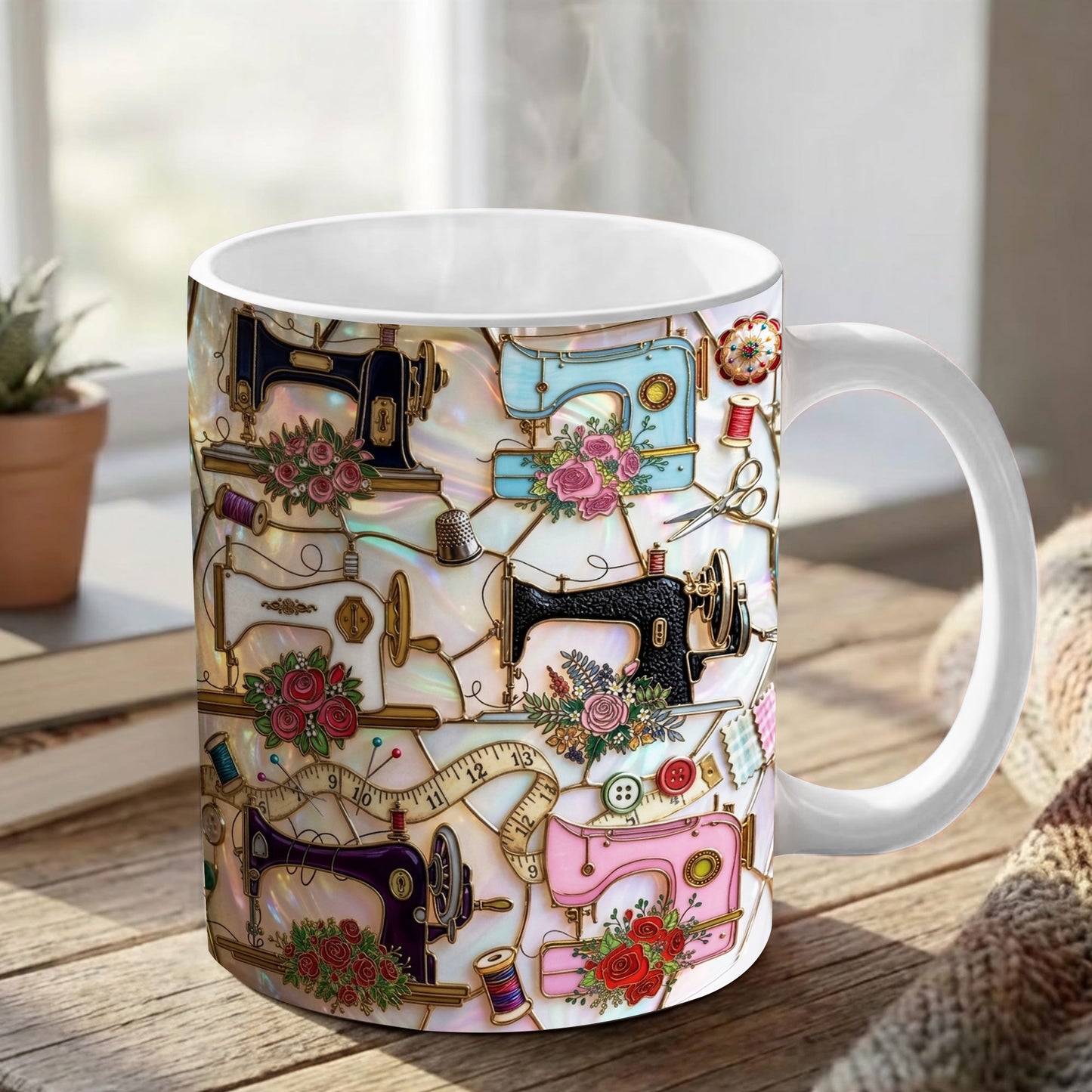 Sewing Lover 11Oz Mug Vintage Sewing Garden