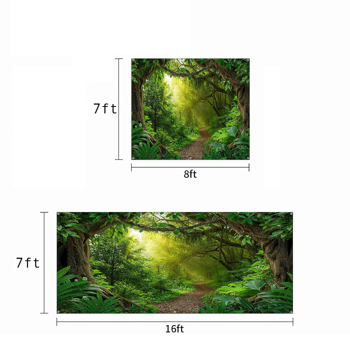 Nature & Forest Garage Door Banner Decoration - The Evergreen Gateway
