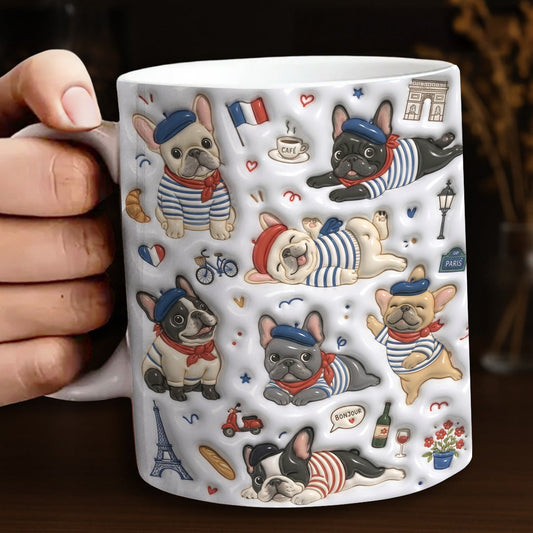 French Bulldog Ceramic Mug Frenchie à Paris
