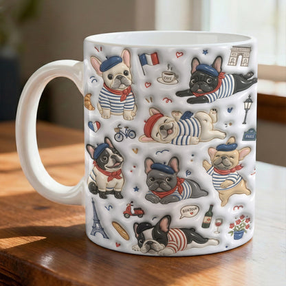 French Bulldog Ceramic Mug Frenchie à Paris