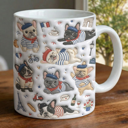 French Bulldog Ceramic Mug Frenchie à Paris