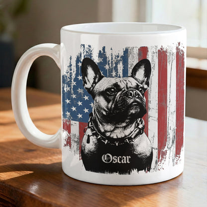 French Bulldog 11 oz Mug Personalized French Bulldog Classic Stars & Stripes