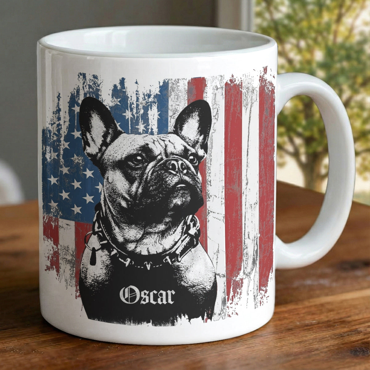 French Bulldog 11 oz Mug Personalized French Bulldog Classic Stars & Stripes