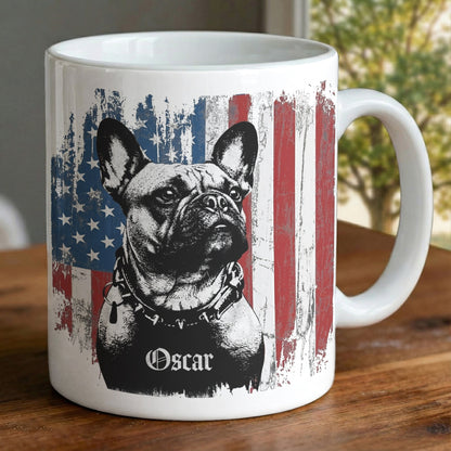 French Bulldog 11 oz Mug Personalized French Bulldog Classic Stars & Stripes