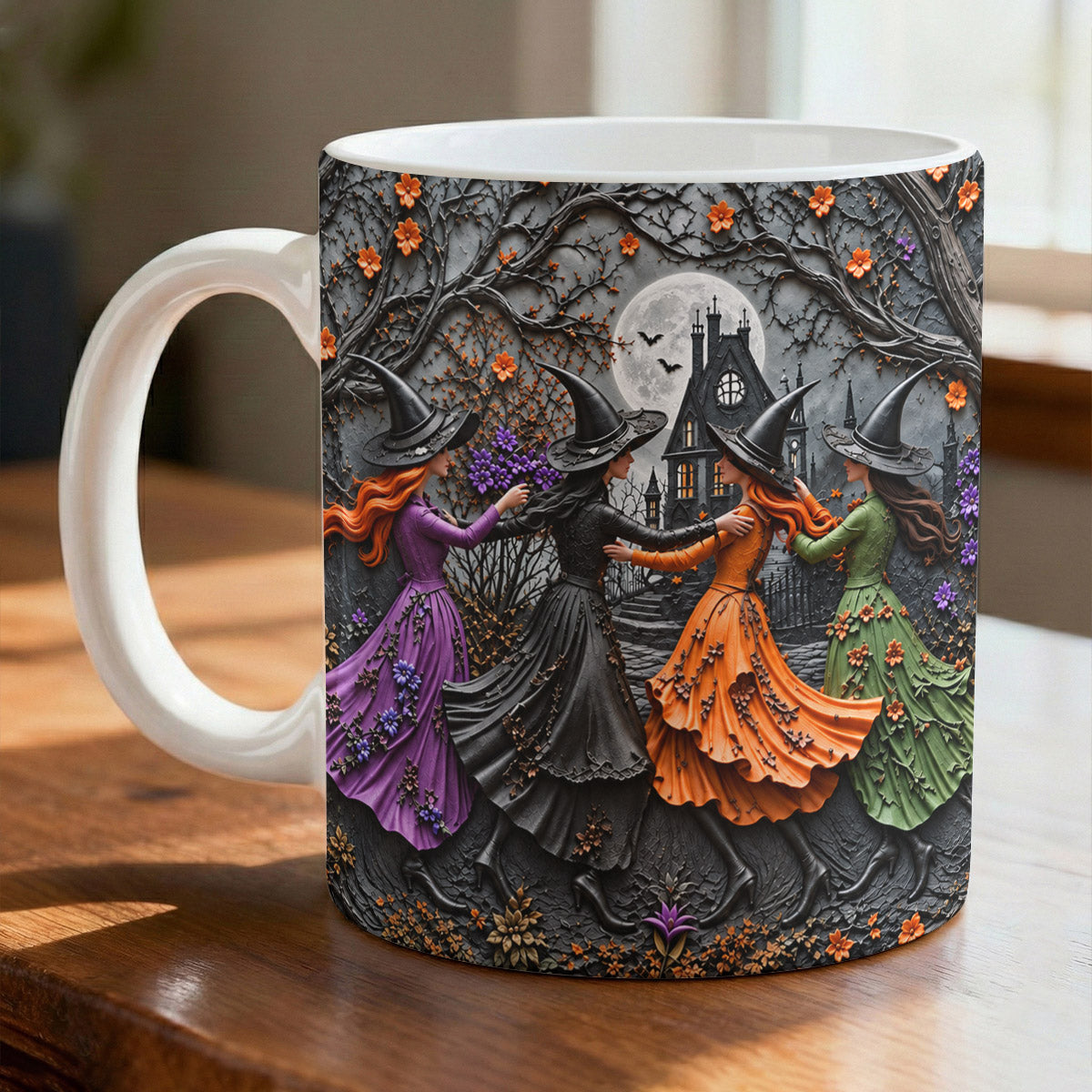 Witch Ceramic Mug Moonlit Witches’ Autumn Dance
