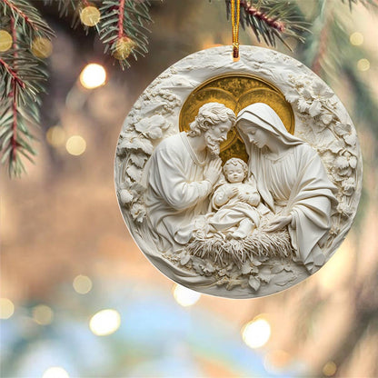 God 2D Acrylic Ornament - Blessed Nativity