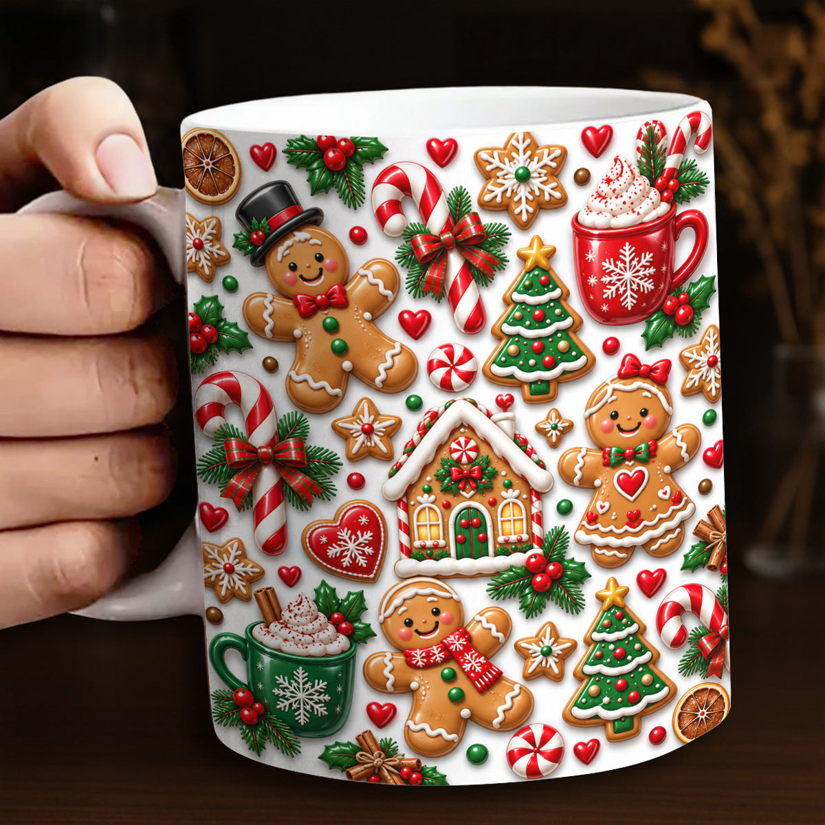 Gingerbread Ceramic Mug Sweet Gingerbread Christmas