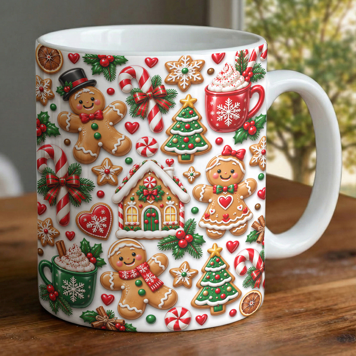 Gingerbread Ceramic Mug Sweet Gingerbread Christmas