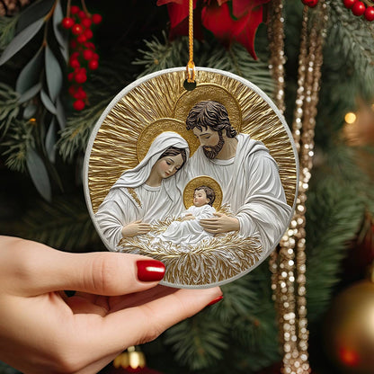 God 2D Acrylic Ornament - Holy Family Radiance