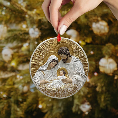 God 2D Acrylic Ornament - Holy Family Radiance