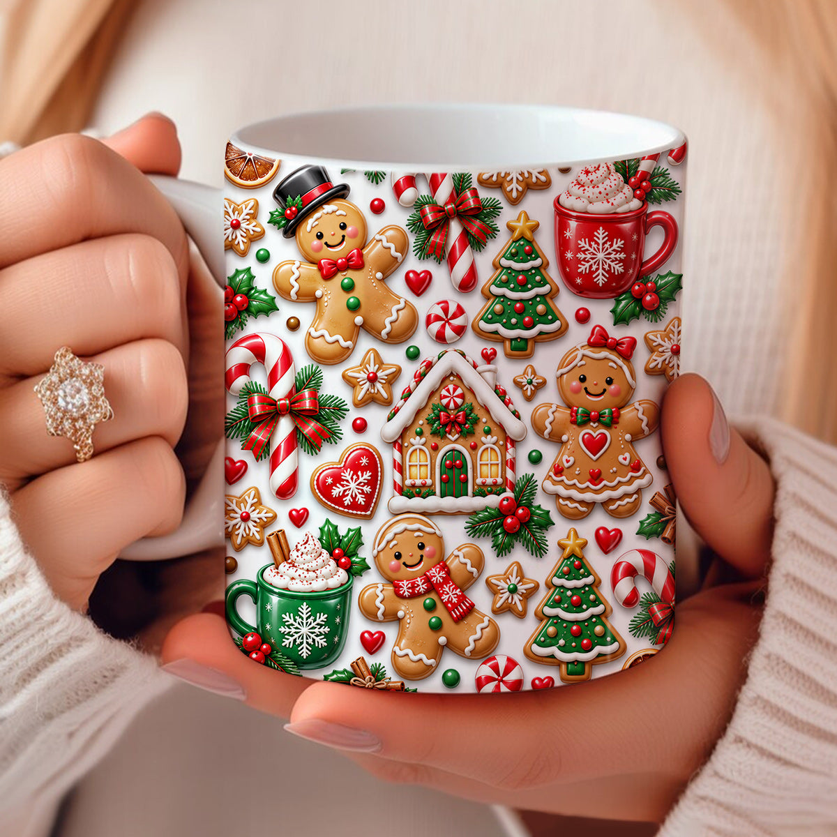 Gingerbread Ceramic Mug Sweet Gingerbread Christmas
