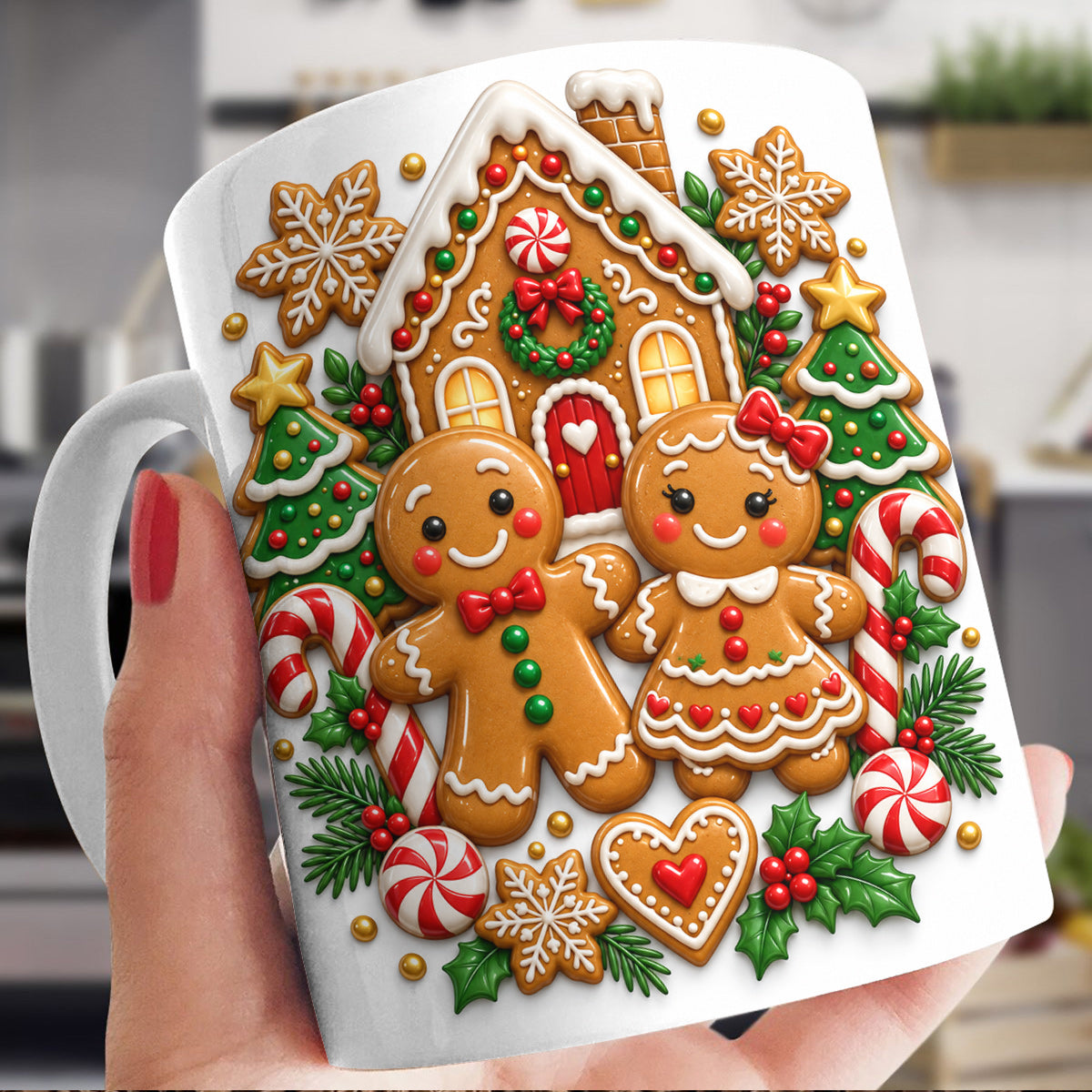 Gingerbread Ceramic Mug Sweethearts Cottage