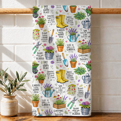 Gardening Is My Therapy Kitchen Towel