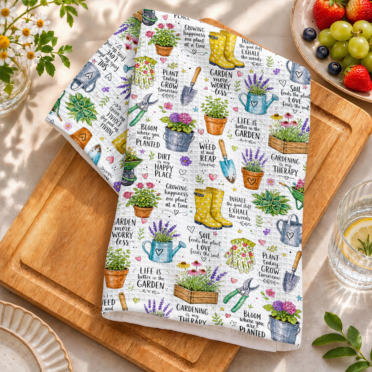 Gardening Is My Therapy Kitchen Towel
