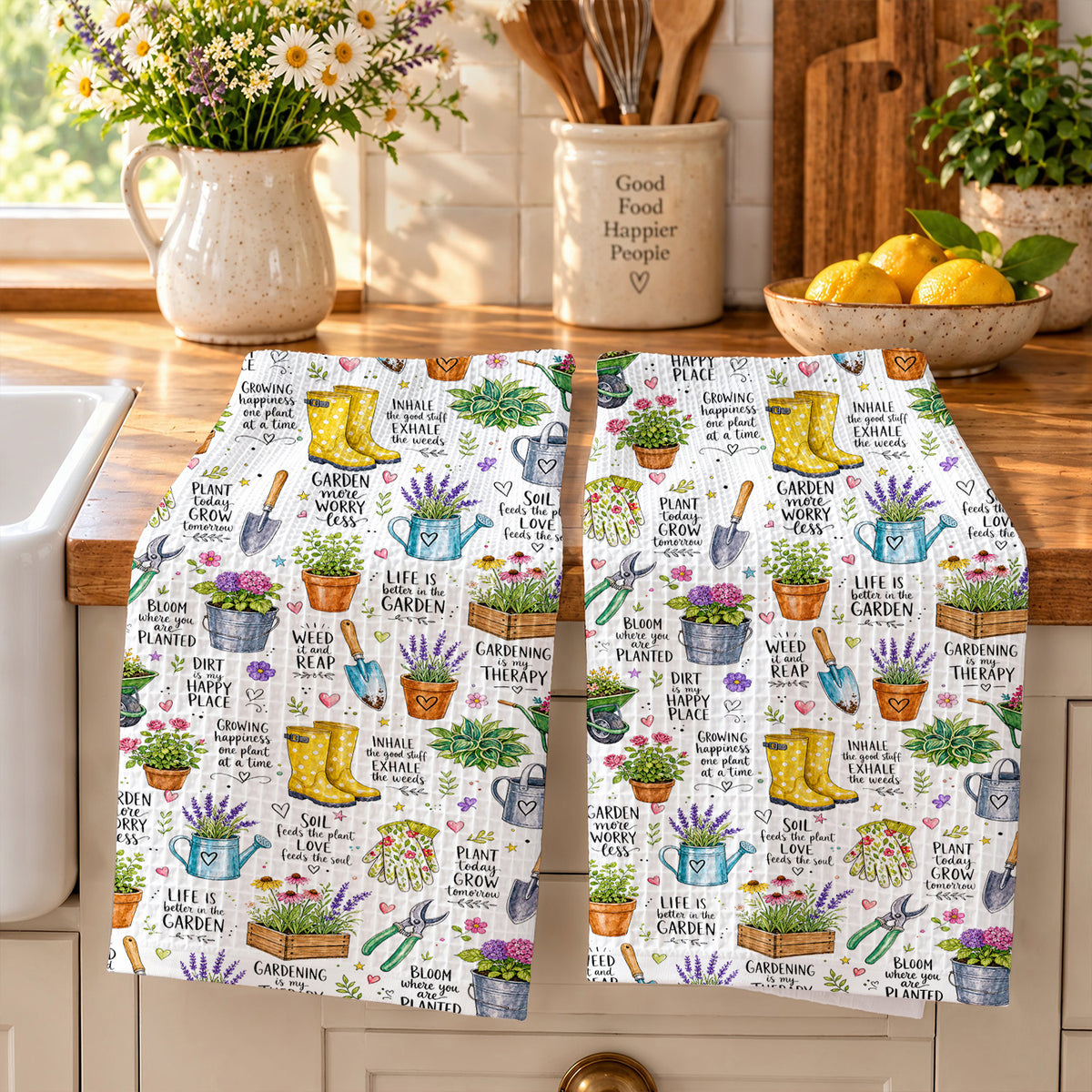 Gardening Is My Therapy Kitchen Towel