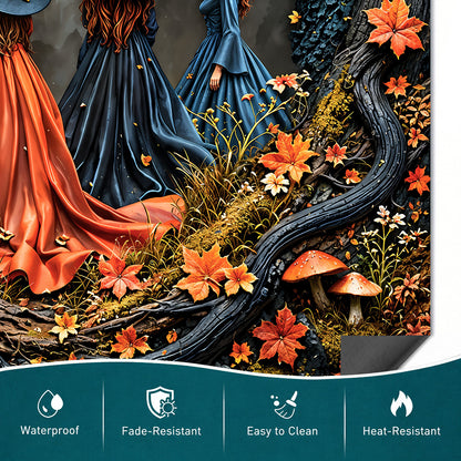Witch Magnetic Dishwasher Cover Witches of Autumn