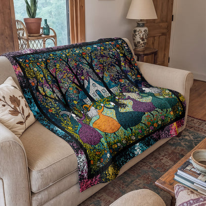 Witch Quilted Blanket Beautiful Witchy Woman Halloween Décor