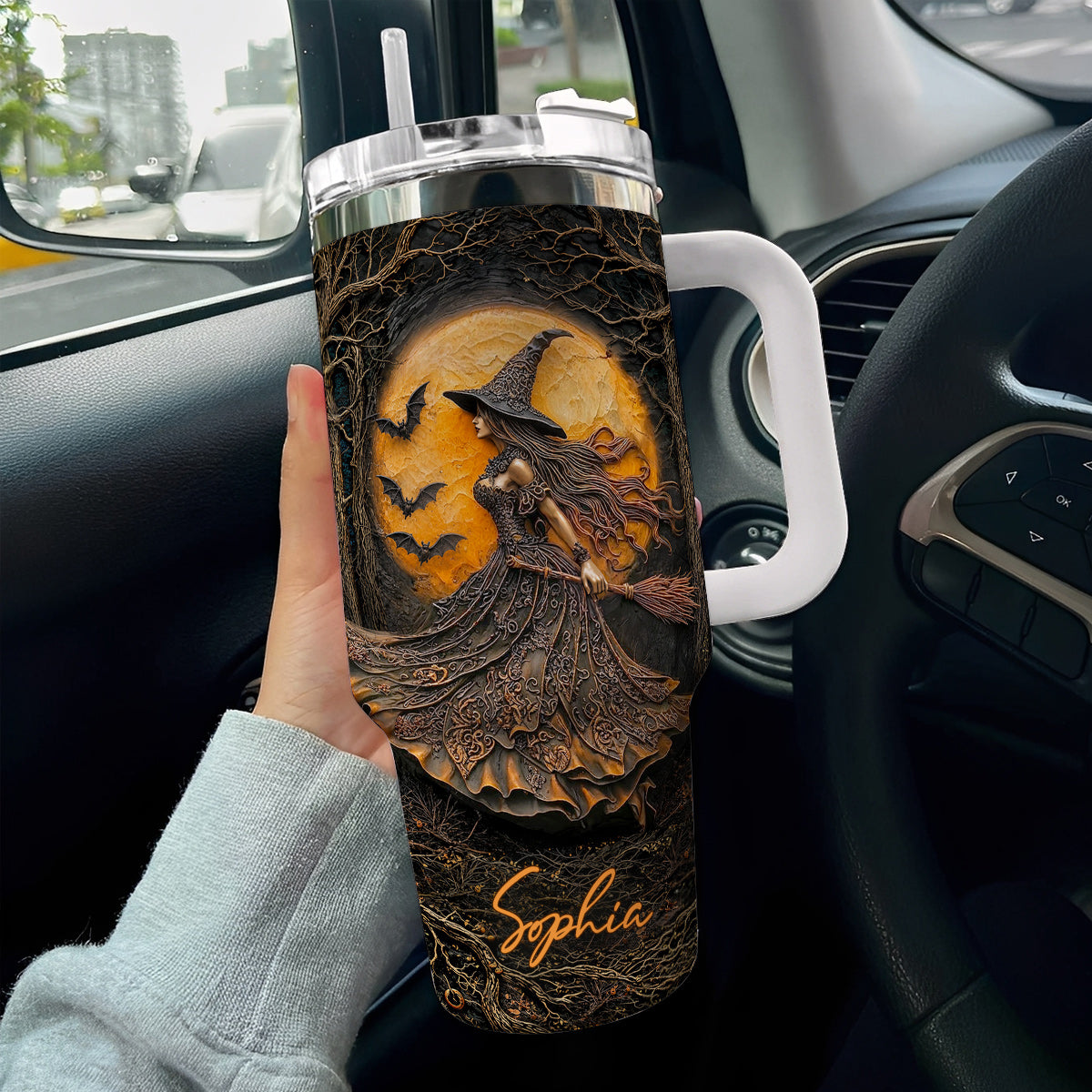Witch 40 oz Tumbler Personalized Witch of the Amber Moon