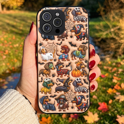 Spooky Sausage Squad Halloween Dachshund Phone Case