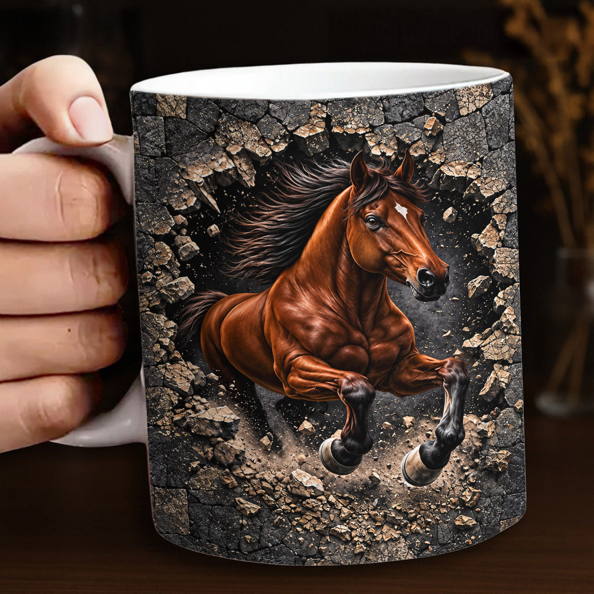 Horse Ceramic Mug Breakthrough Stallion