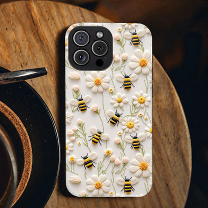 Bee Phone Case Sea Turtle Honeybee Daisy Meadow