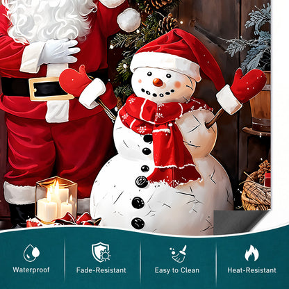 Christmas Magnetic Dishwasher Cover Santa's Magical Christmas Wonderland