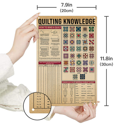 Sewing Lover 2D Metal Sign Quilting Knowledge