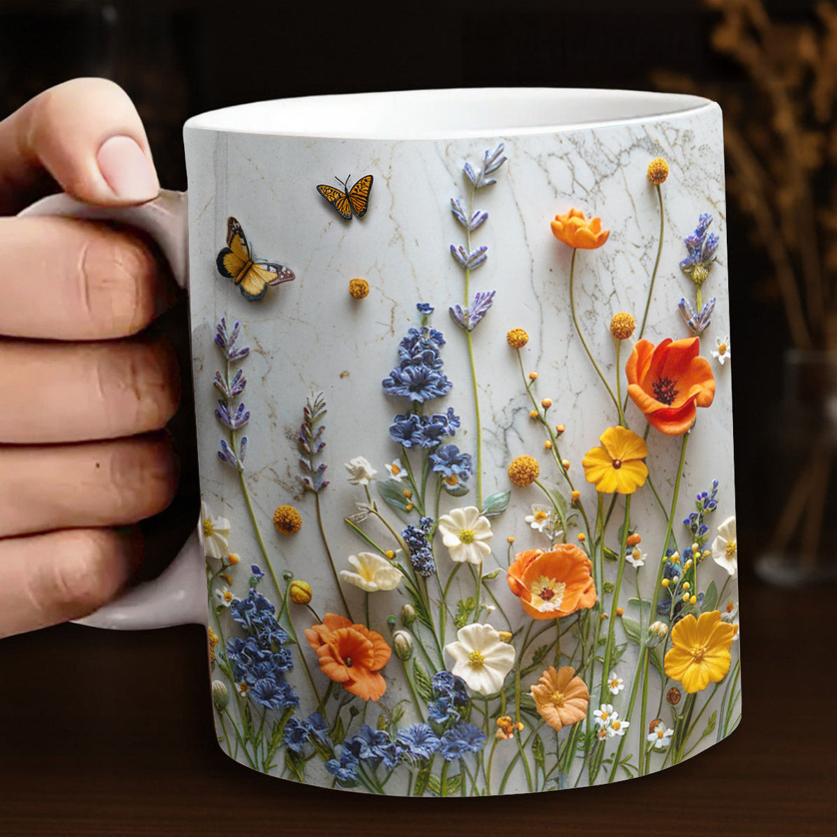 Butterfly Whispers in the Wildflower Meadow Mug