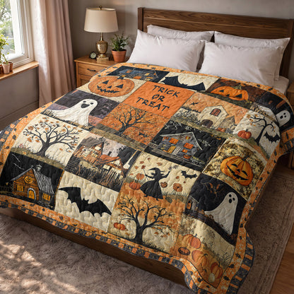 Halloween Quilted Blanket Spooky Trick Or Treat