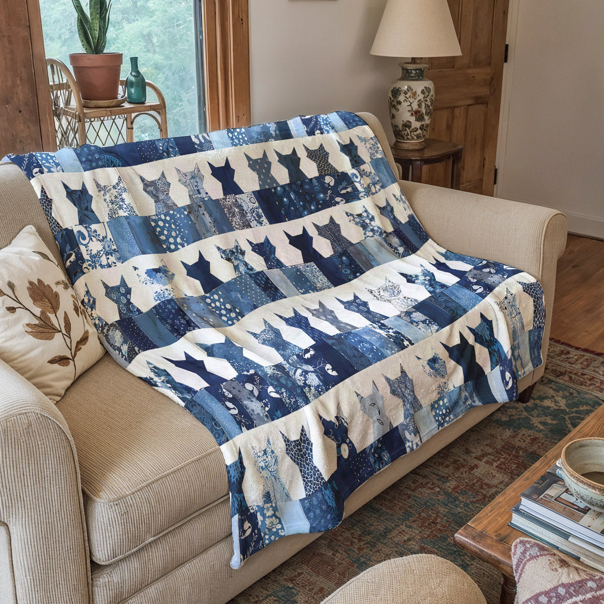 Cat Fleece Blanket Elegent Catmom