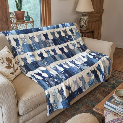 Cat Fleece Blanket Elegent Catmom