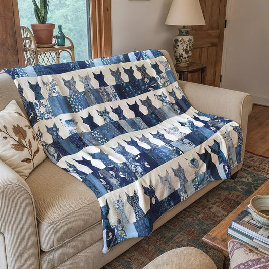 Cat Fleece Blanket Elegent Catmom
