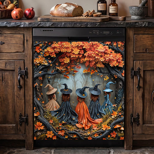 Witch Magnetic Dishwasher Cover Witches of Autumn