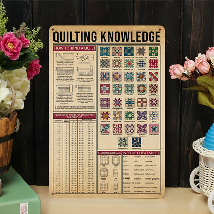 Sewing Lover 2D Metal Sign Quilting Knowledge