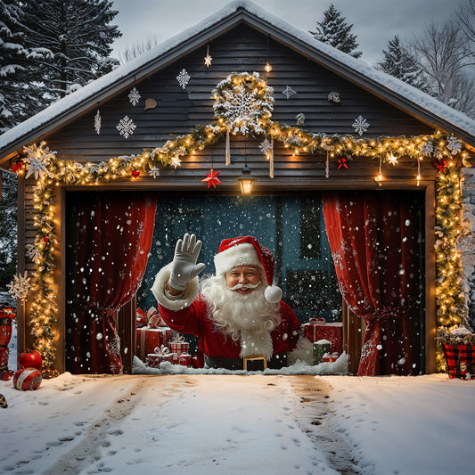 Christmas Garage Door Banner Decoration - Shineful Garage Door Banner Decoration - Santa Spreading Christmas Cheer