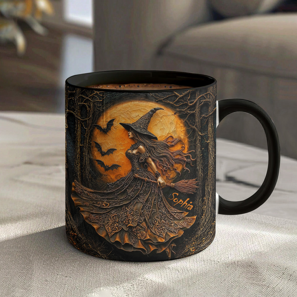 Witch of the Amber Moon Personalized Accent Mug Halloween Gift