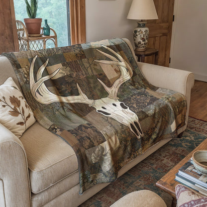Deer Hunting Fleece Blanket Whitetail Heritage