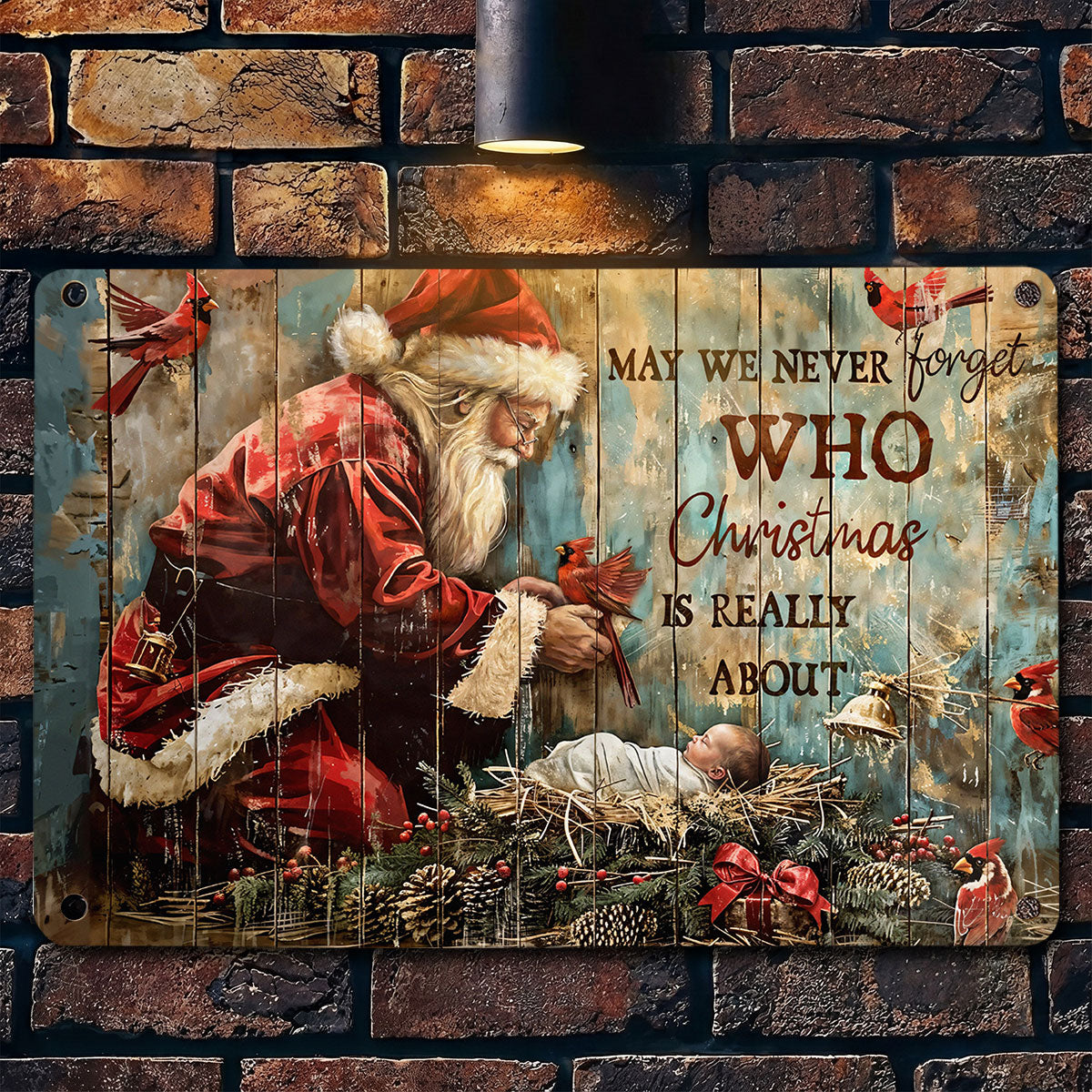 Christmas 2D Metal Sign Who Christmas Is Really About