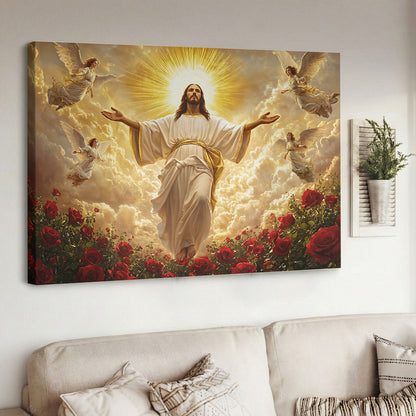 God Wooden-Framed Canvas Wall Art The Ascension of Jesus Christ