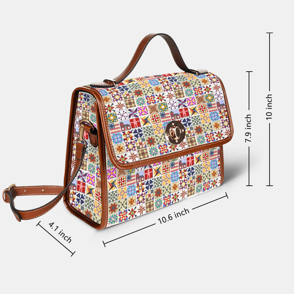 Sewing Lover Satchel Handbag Quilt Blocks