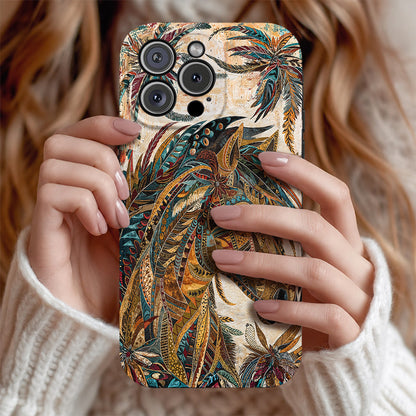 Horse Leather Phone Case Bohemian Horse Feather