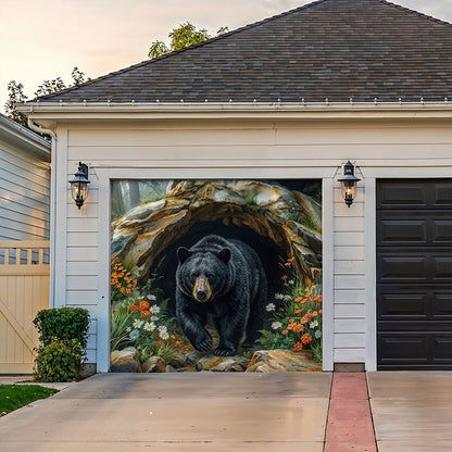 Bear Garage Door Banner Decoration - Awakening from the Den