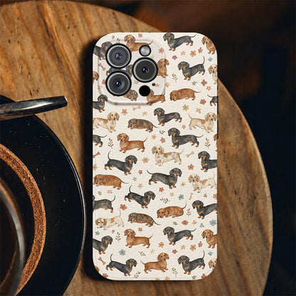 Dachshund Leather Phone Case Cozy Dachshund Companions