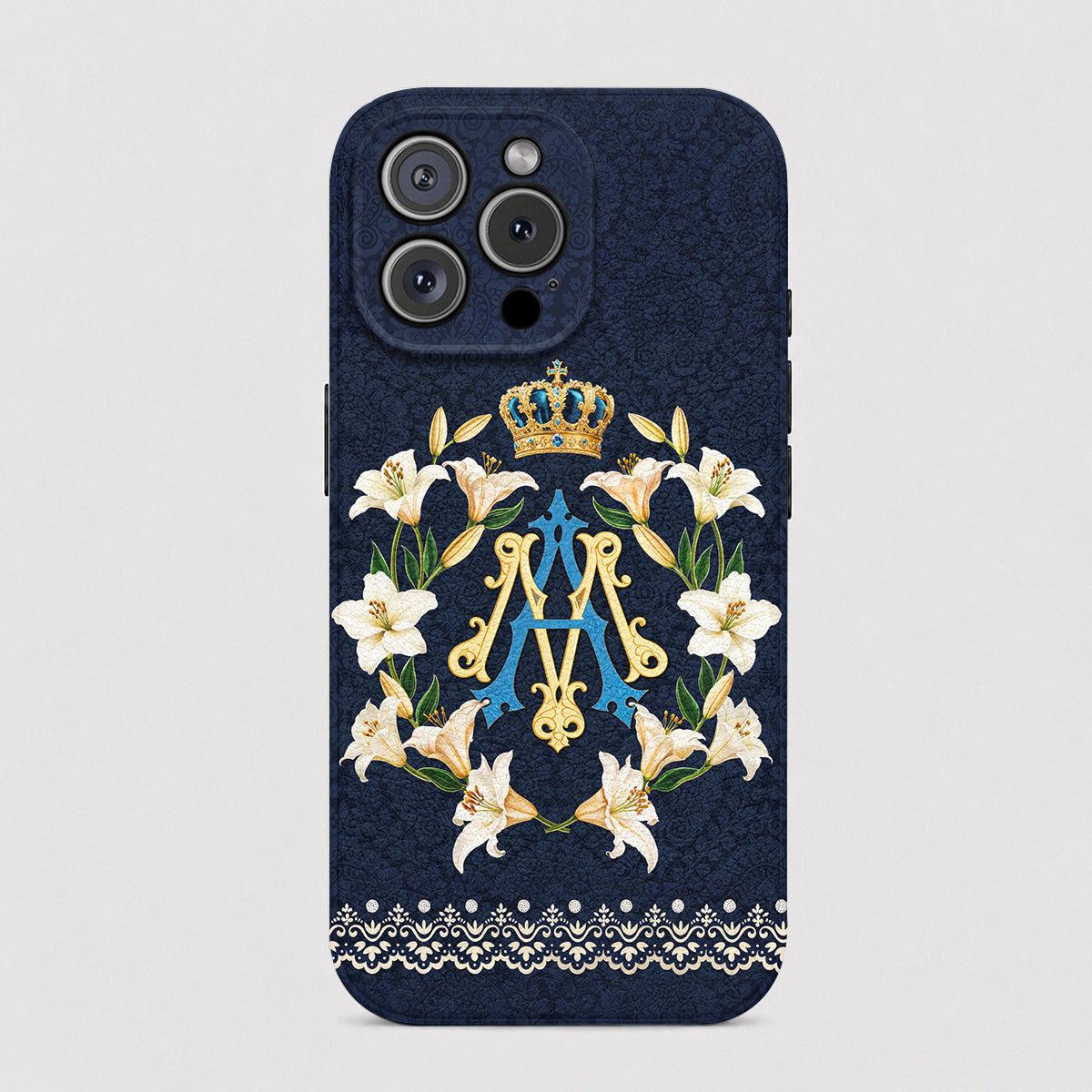 Mary Leather Phone Case Crown Of Grace