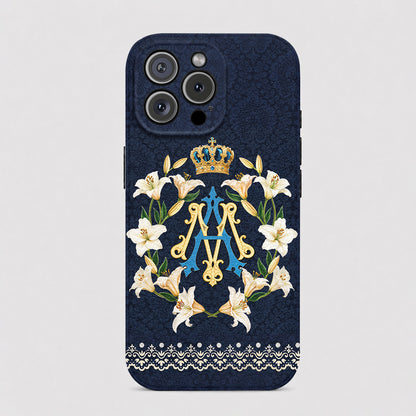 Mary Leather Phone Case Crown Of Grace
