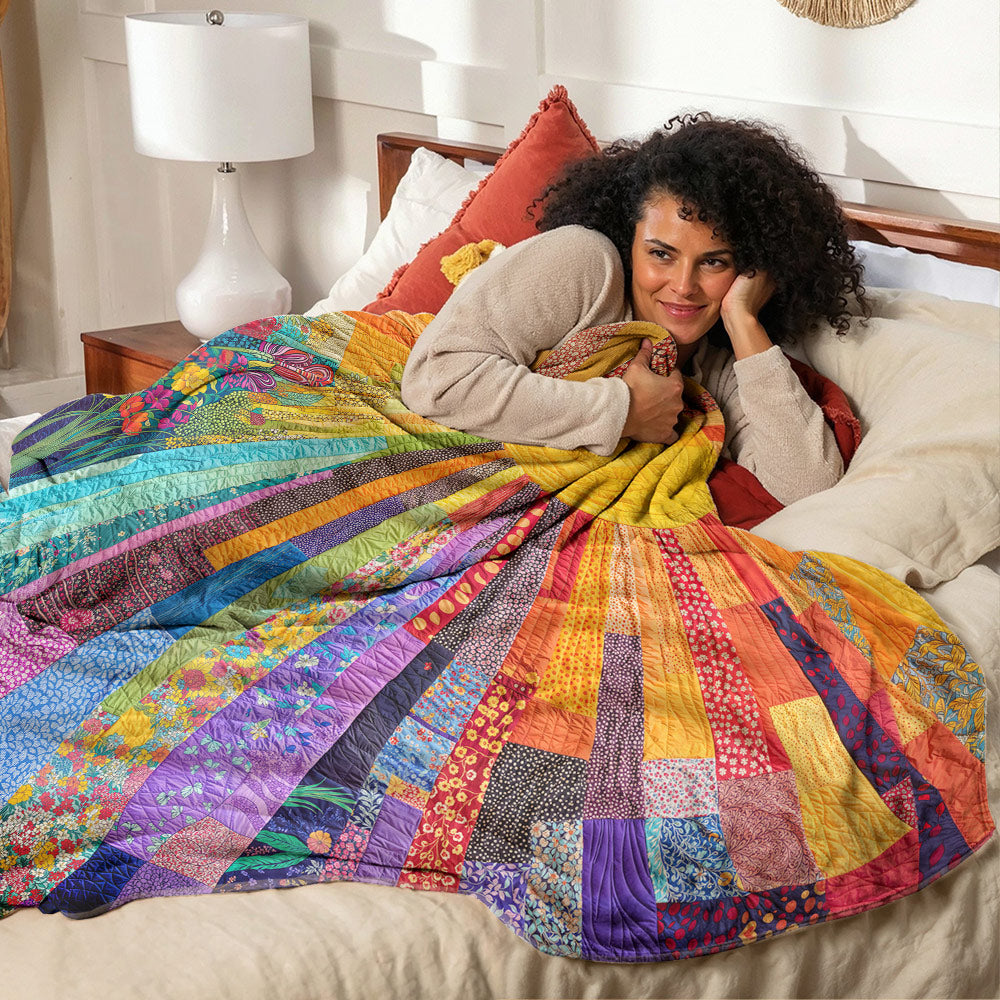 Boho Fleece Blanket Cheerful Sunshine