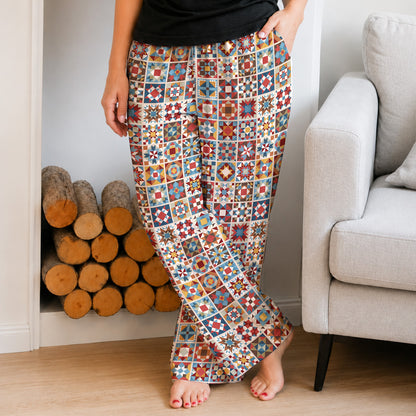Sewing Lover Lounge Pants Chromatic Quilt Grid