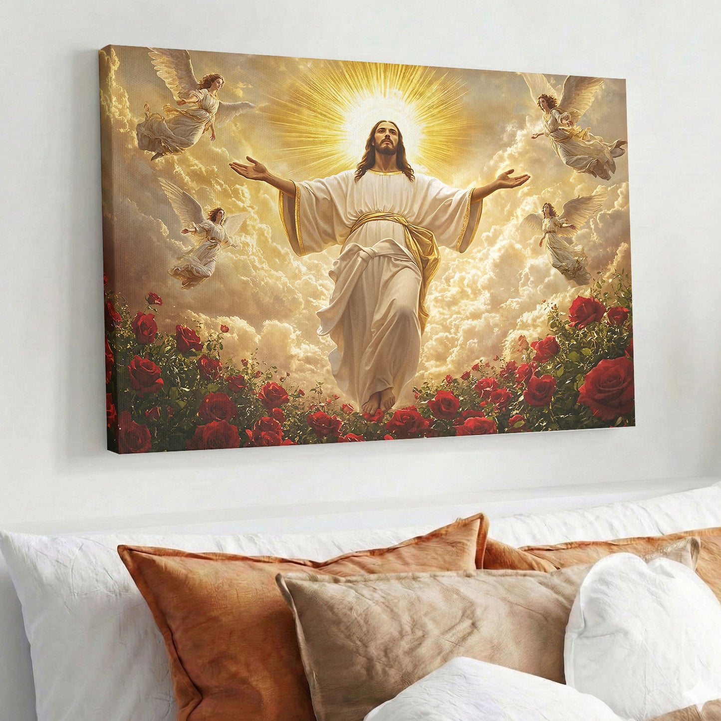 God Wooden-Framed Canvas Wall Art The Ascension of Jesus Christ